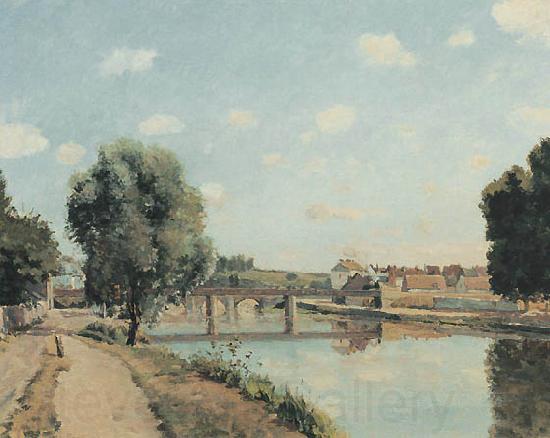 Camille Pissarro Raolway Bridge at Pontoise Germany oil painting art